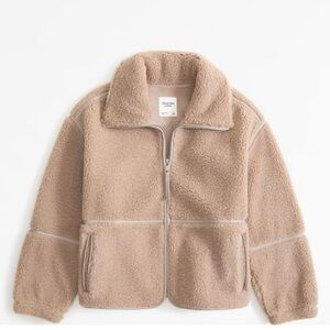Abercrombie & Fitch Sherpa Mockneck Full Zip Size S